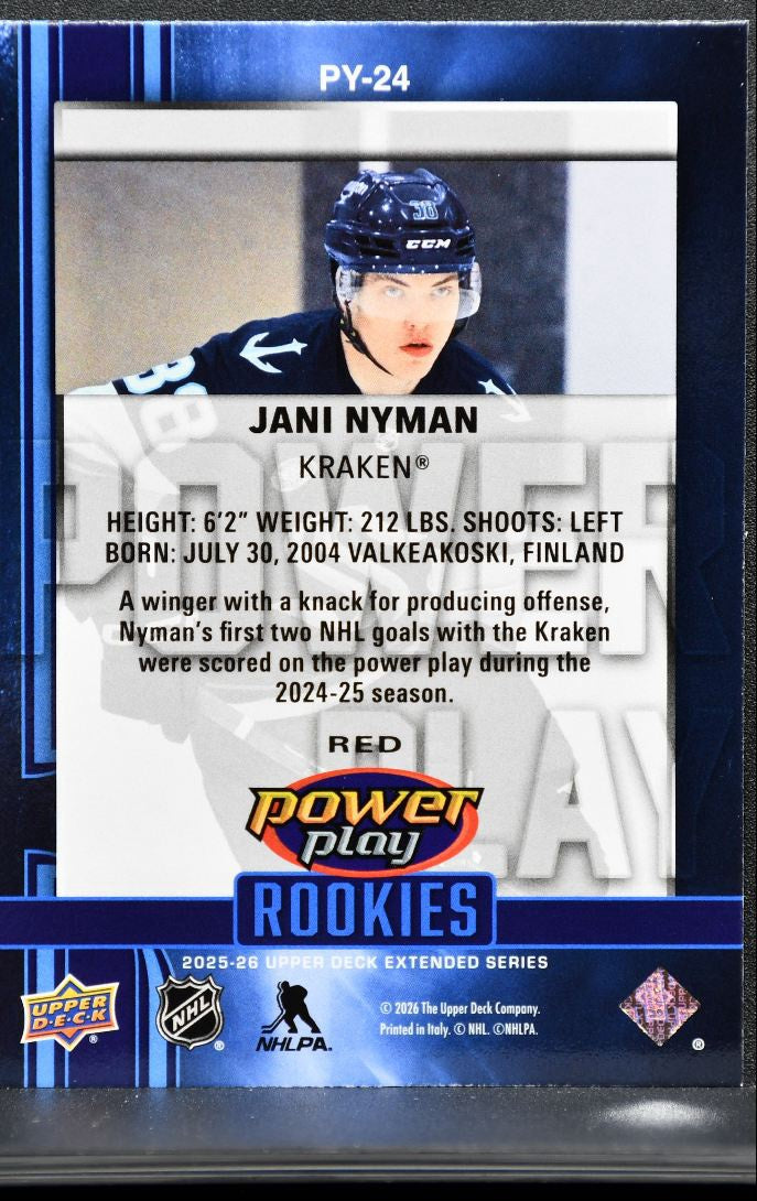 2025-26 UD Extended Series Power Play Rookies Red Nyman RC 155/199 3215