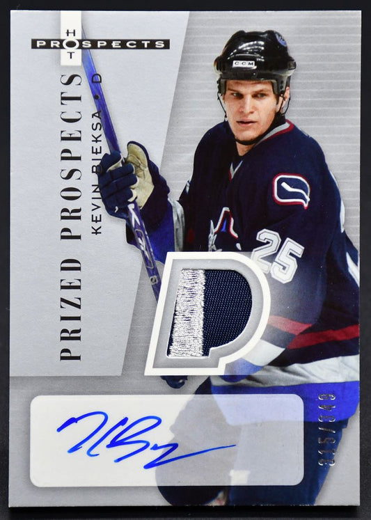 2005-06 Fleer Hot Prospects Prized Prospects Bieksa 271 RC Auto 315/349 Patch