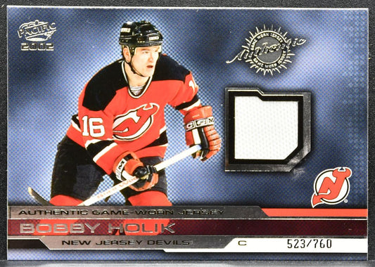 2001-02 Pacific Jerseys Bobby Holik 18 New Jersey Devils 523/760 Jersey 2464