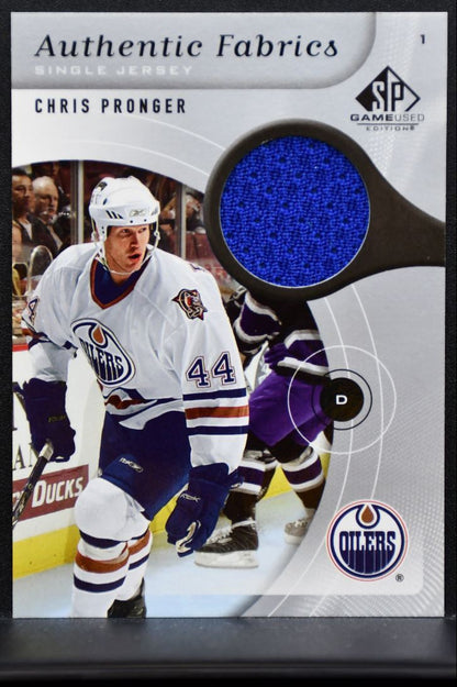 2005-06 SP Game Used Authentic Fabrics Chris Pronger AF-CP Oilers Jersey 7061