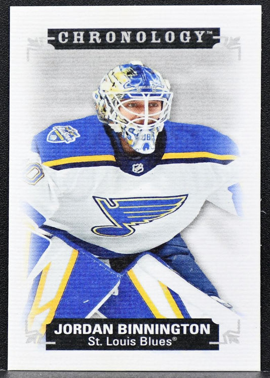 2019-20 UD Chronology Time Capsules Canvas Mini Jordan Binnington Blues 60/60 8440