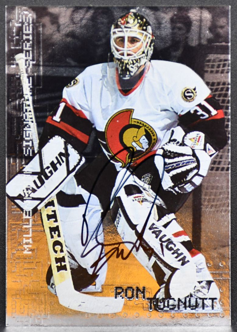 1999-100 Be a Player Millennium Autographs Ron Tugnutt 172 Senators Auto 8010