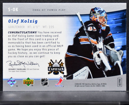 2006-07 Upper Deck Power Play The Specialists Olaf Kolzig Capitals Jersey 4954