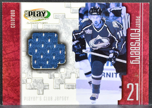 2001-02 UD Play Makers Limited Player's Club Peter Forsberg Jersey 6364