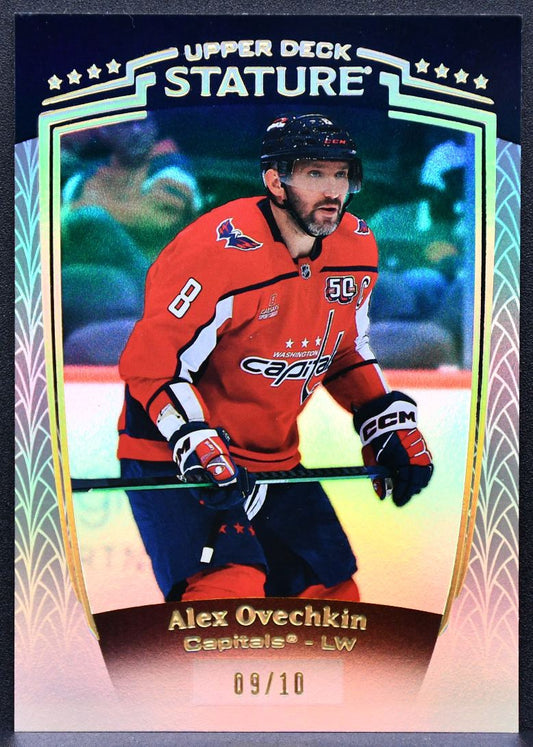 2024-25 UD Stature Memorabilia Black Alex Ovechkin 14 Washington Capitals 09/10 8204