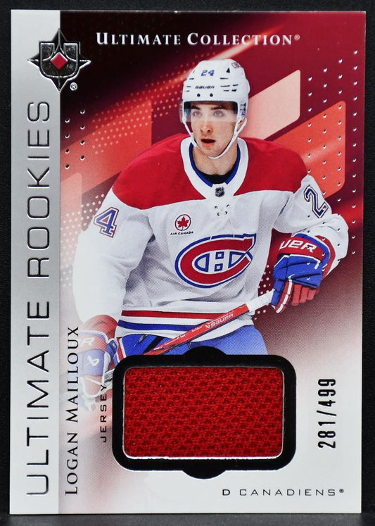 2024-25 UD Ultimate Collection Logan Mailloux 144 Canadiens RC 281/499 Jersey