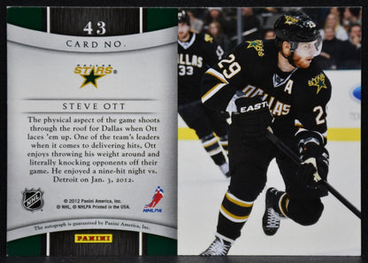 2011-12 Panini Titanium Reserve Autographs Steve Ott 43 Dallas Stars Auto 3795