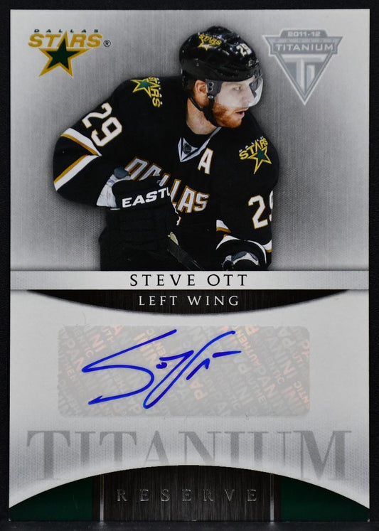 2011-12 Panini Titanium Reserve Autographs Steve Ott 43 Dallas Stars Auto 3795