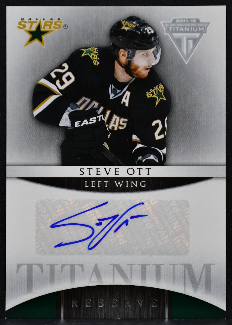 2011-12 Panini Titanium Reserve Autographs Steve Ott 43 Dallas Stars Auto 3795