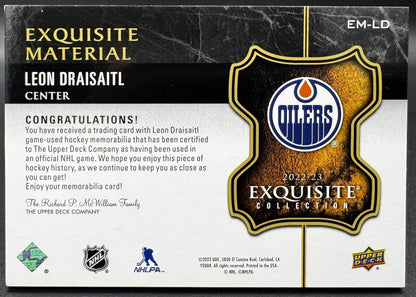 2022-23 Exquisite Collection Material Leon Draisaitl Leon Draisaitl /49 Patch