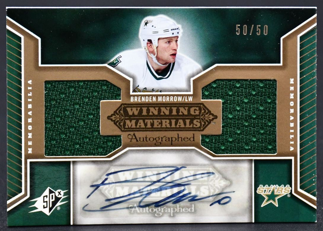 2005-06 SPx Winning Materials Autographed Brenden Morrow AWM-BM Auto /50 Jersey