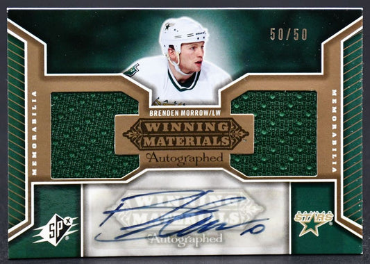 2005-06 SPx Winning Materials Autographed Brenden Morrow AWM-BM Auto /50 Jersey