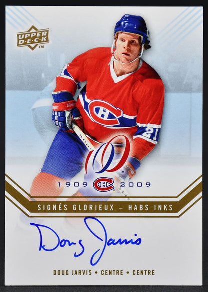 2008-09 UD Montreal Canadiens Centennial Habs INKS Doug Jarvis HABS-DJ Auto