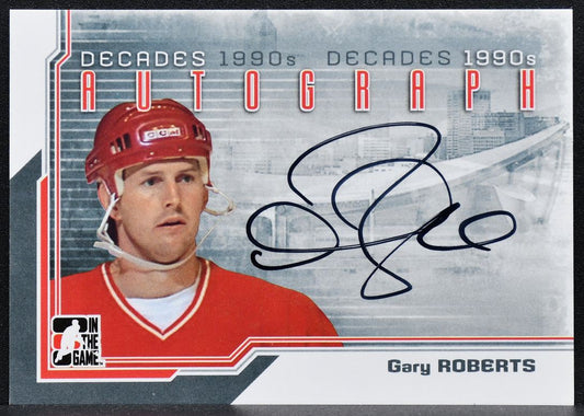 2012-13 In The Game Decades 1990s Autographs Gary Roberts A-GR Auto 9835