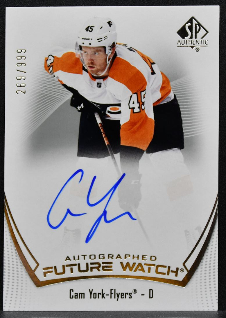 2021-22 SP Authentic Future Watch Auto Cam York 106 Flyers RC Auto 269/999 0499