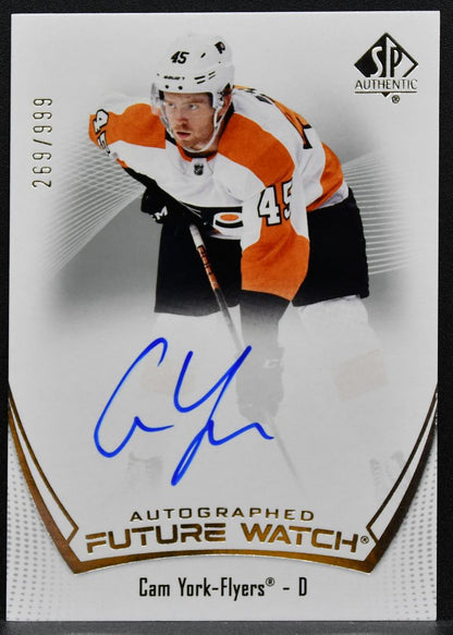 2021-22 SP Authentic Future Watch Auto Cam York 106 Flyers RC Auto 269/999 0499