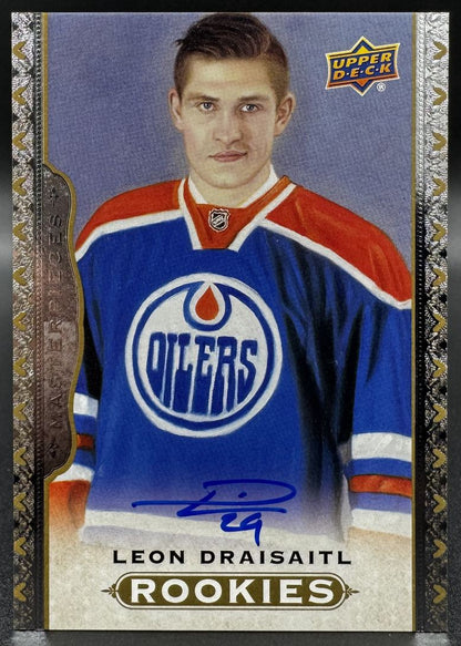 2014-15 UD Masterpieces Leon Draisaitl 180 Edmonton Oilers RC AUTO