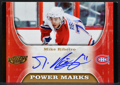 2005-06 Upper Deck PowerPlay Power Marks Mike Ribeiro PM-MR Canadiens Auto 1700