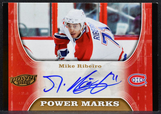 2005-06 Upper Deck PowerPlay Power Marks Mike Ribeiro PM-MR Canadiens Auto 1700