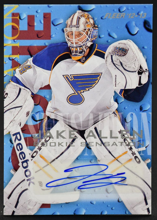 2012-13 Fleer Retro Rookie Sensation Jake Allen 9 RC Auto