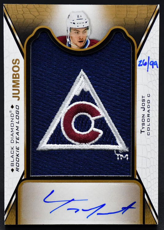 2017-18 UD Black Diamond Rookie Team Logo Jumbos Jost RTL-TJ RC Auto 26/99 Patch