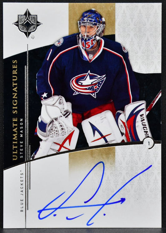 2010-11 UD Ultimate Collection Signatures Steve Mason US-SM Blue Jackets Auto