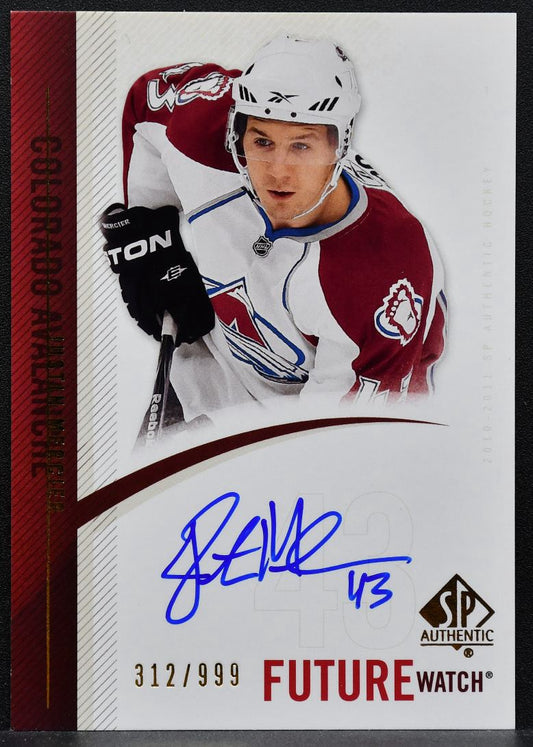 2010-11 SP Authentic Future Watch Auto Justin Mercier Avalanche RC Auto 0620