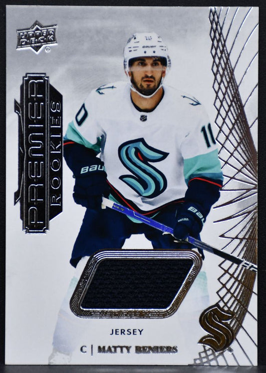 2022-23 UD Premier RC Jersey Matty Beniers 102 Seattle Kraken RC Auto Jersey 6652