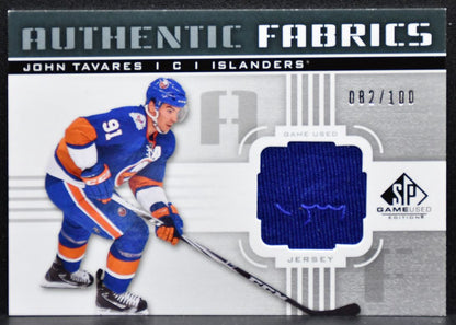 2011-12 SP Game Used Authentic Fabrics Silver Tavares 082/100 Jersey 5191