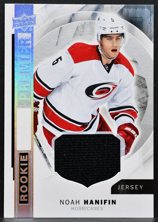 2015-16 UD Premier Rookies - Jersey Noah Hanifin R-30 Hurricanes RC Jersey 4466