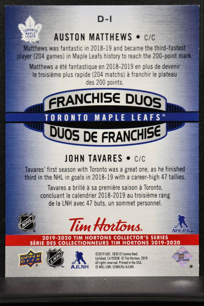 2019-20 UD Tim Hortons Collector's Series Matthews/Tavares 7635