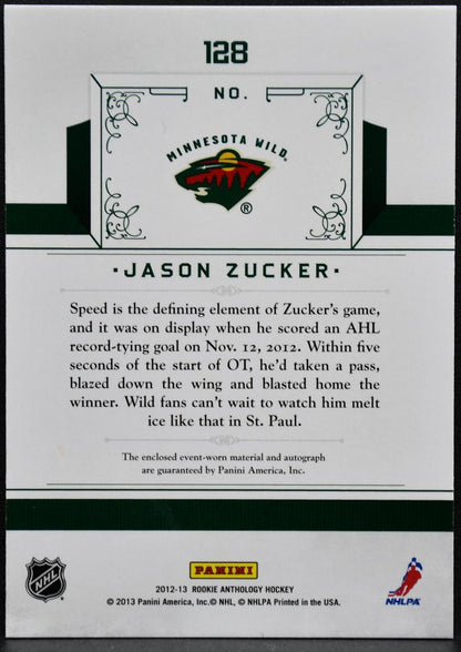 2012-13 Panini Rookie Anthology Treasure Jersey Zucker RC Auto /699 Jersey 6614