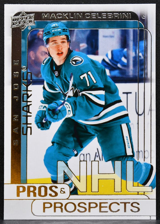 2024-25 UD Extended Series NHL Pros and Prospects Macklin Celebrini RC 3912