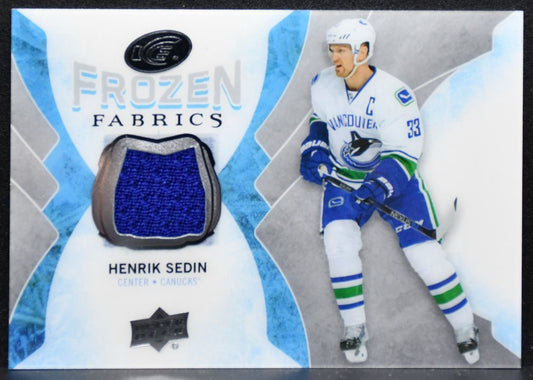 2016-17 Upper Deck Ice Frozen Fabrics Henrik Sedin FF-HS Canucks Jersey 3456