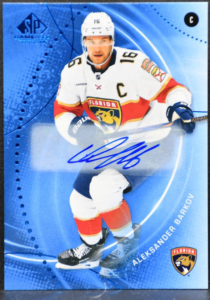 2025-26 SP Game Used Blue Autographs Aleksander Barkov 134 Panthers Auto 5875