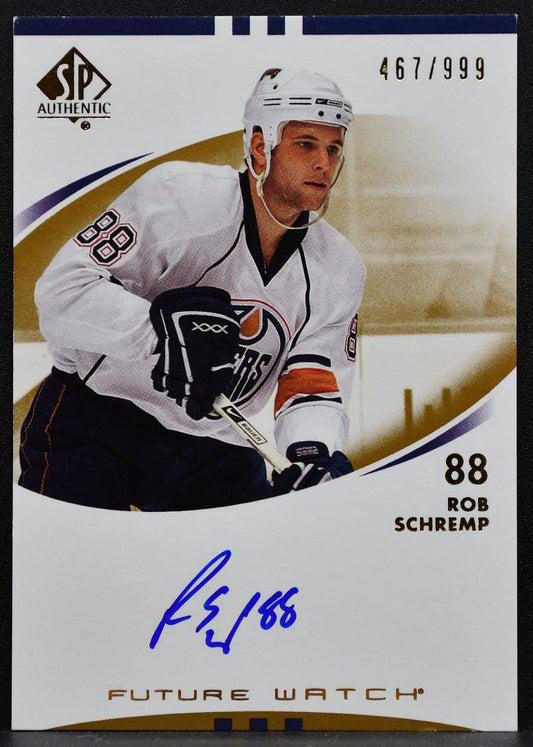 2007-08 SP Authentic Future Watch Auto Rob Schremp Oilers RC Auto 467/999 2060