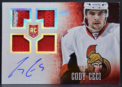 2013-14 Panini Prime Rookie Patch Auto Cody Ceci RC Auto 39/50 Patch 8421