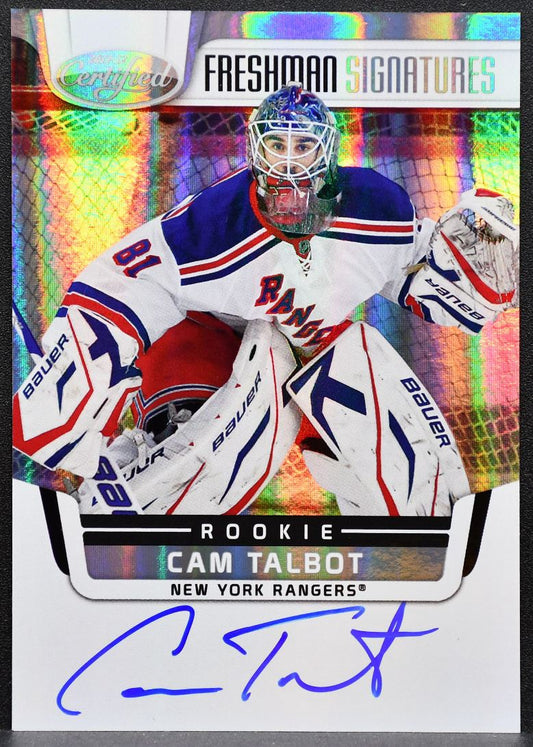 2011-12 Panini Certified Freshman Signatures Cam Talbot 190 Rangers RC Auto 2725