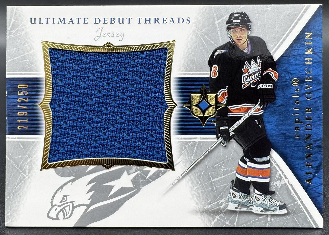 2005-06 UD Ultimate Collection Debut Threads Jerseys Alexander Ovechkin RC /250