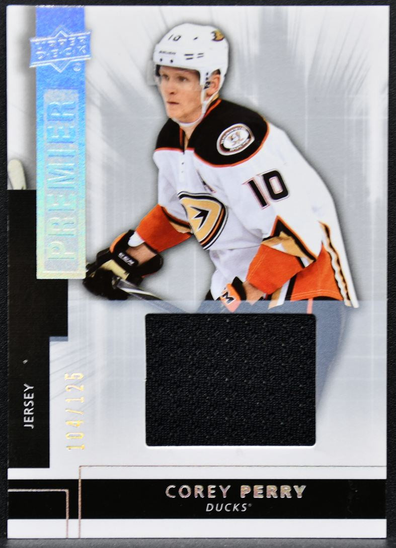 2014-15 UD Premier Jersey Corey Perry 59 Ducks /125 Jersey 9189