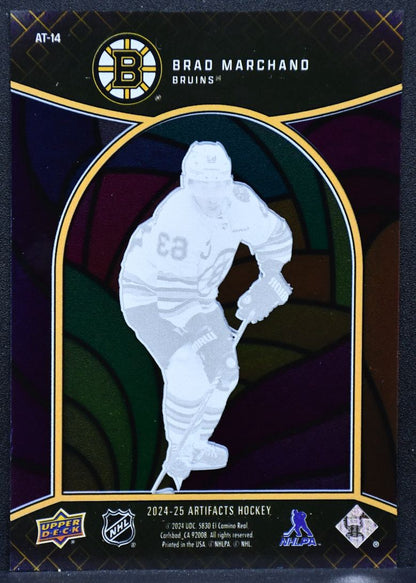 2024-25 Upper Deck Artifacts Antiquity Brad Marchand AT-14 Boston Bruins 6576