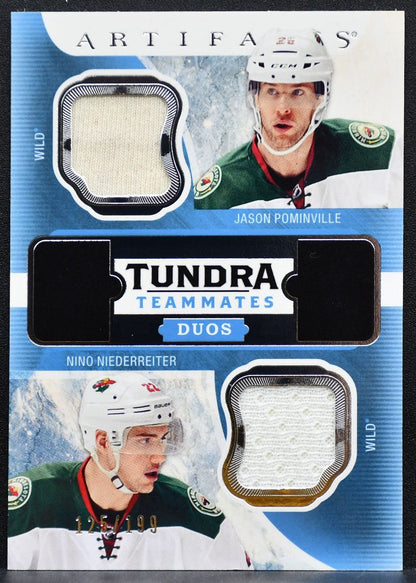 2016-17 UD Artifacts Tundra Teammates Duos Pominville/Niederreiter Jersey 8155
