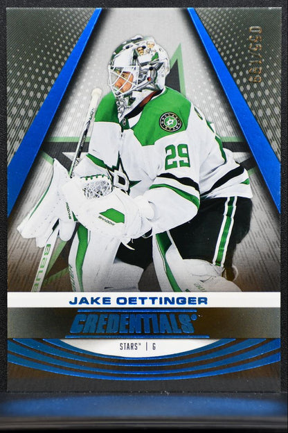 2025-26 Upper Deck Credentials Blue Jake Oettinger 40 Dallas Stars 055/199 3611