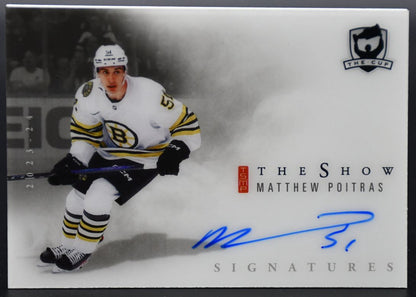 2023-24 UD The Cup Matthew Poitras SW-MP Boston Bruins Auto
