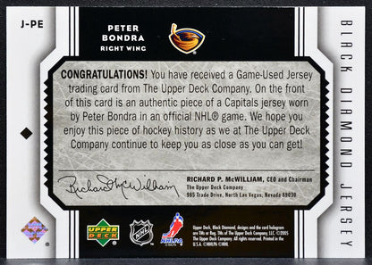 2005-06 Upper Deck Black Diamond Jerseys Peter Bondra J-PE Thrashers Jersey 2578