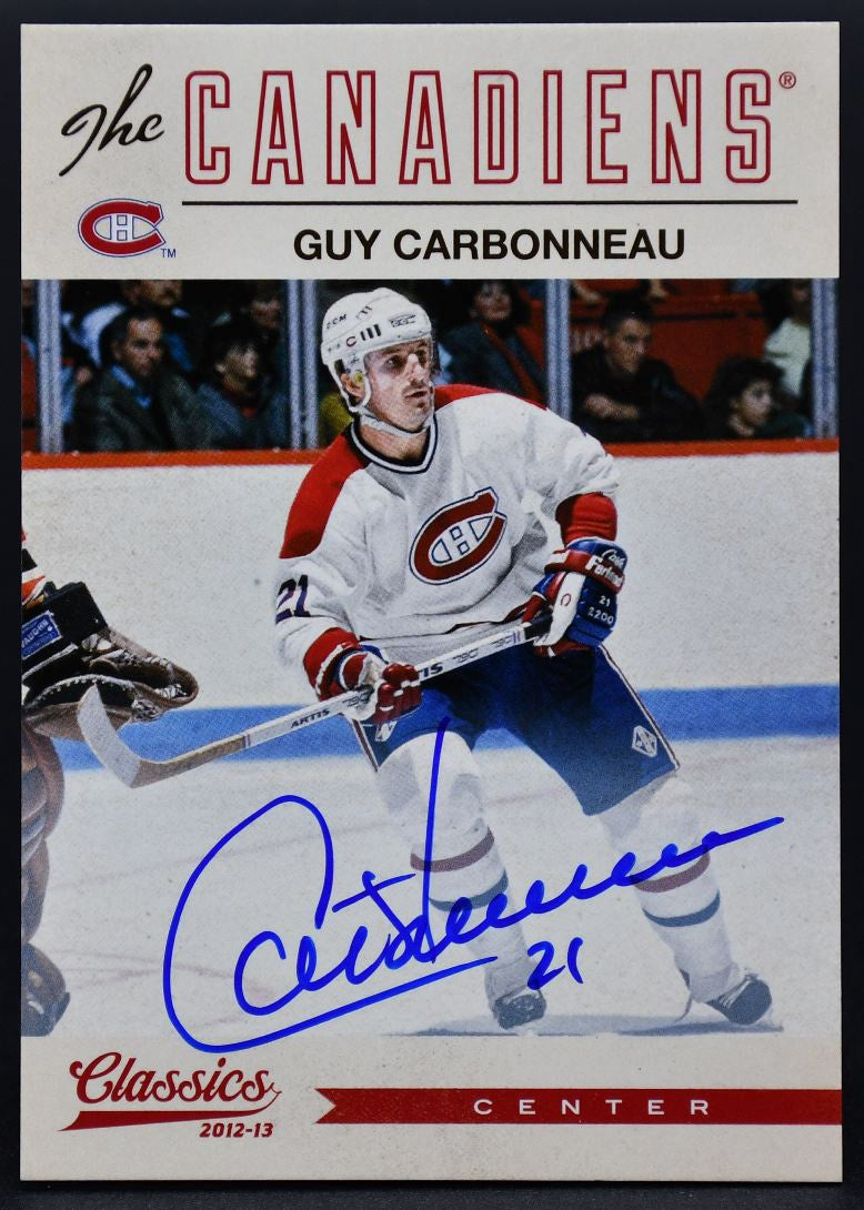 2012-13 Panini Classics Signatures Guy Carbonneau 103 Auto
