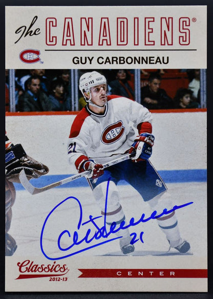 2012-13 Panini Classics Signatures Guy Carbonneau 103 Auto