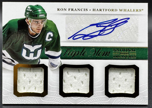 2013-14 Panini National Treasures Memorabilia Ron Francis Hartford Auto