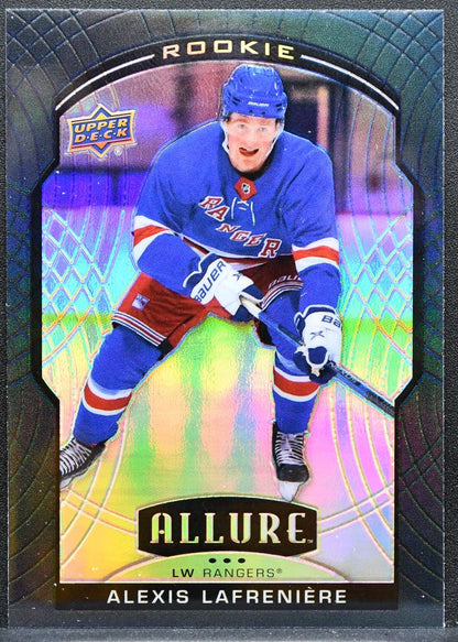 2020-21 UD Allure Rookie Black Rainbow Alexis Lafreniere 100 Rangers RC 8983