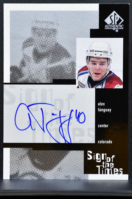 1999-100 SP Authentic Sign of the Times Alex Tanguay Auto 0551